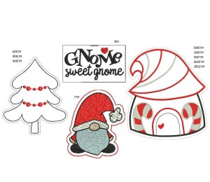 Stickserie ITH - Weihnachtswichtel Anhänger